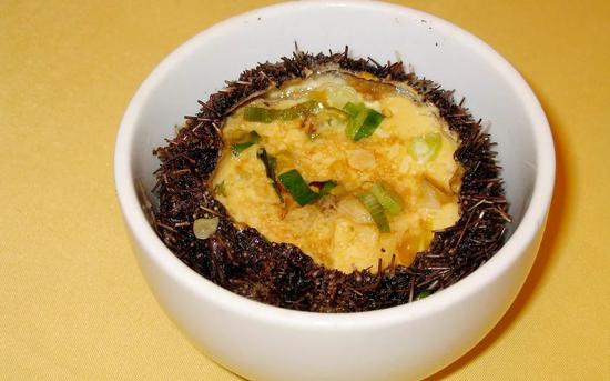 Steamed eggs with Chinese sea urchin